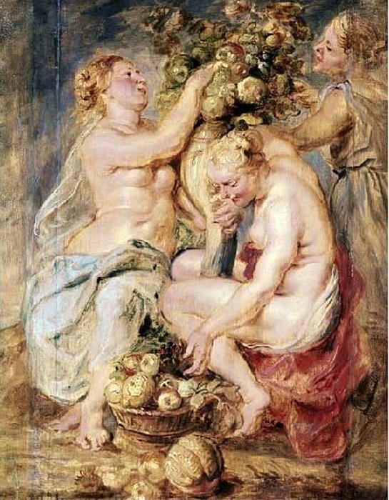 Peter Paul Rubens Ceres and Two Nymphs with a Cornucopia oil painting picture